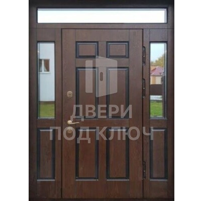 Дверь с фрамугой и филенчатым МДФ ДПК-12650